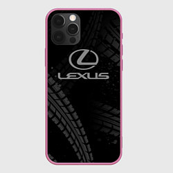 Чехол iPhone 12 Pro Lexus следы шин