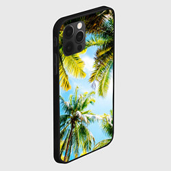 Чехол для iPhone 12 Pro Пальмы под солнцем, цвет: 3D-черный — фото 2