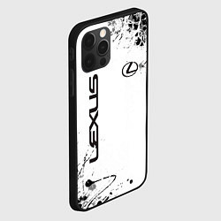 Чехол для iPhone 12 Pro Lexus texture Трещины, цвет: 3D-черный — фото 2