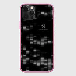 Чехол для iPhone 12 Pro Peugeot пежо, цвет: 3D-малиновый