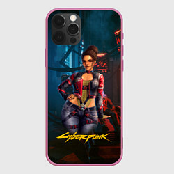 Чехол для iPhone 12 Pro Panam sexy cyberpunk2077 18, цвет: 3D-малиновый