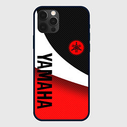 Чехол для iPhone 12 Pro ЯМАХА - СПОРТИВНЫЙ КАРБОН, цвет: 3D-черный
