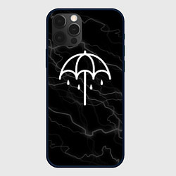 Чехол для iPhone 12 Pro Bring me the horizon молнии, цвет: 3D-черный
