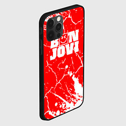 Чехол для iPhone 12 Pro Bon jovi Трещины, цвет: 3D-черный — фото 2