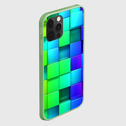 Чехол для iPhone 12 Pro Color geometrics pattern Vanguard, цвет: 3D-салатовый — фото 2