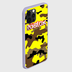 Чехол для iPhone 12 Pro Roblox Камуфляж Жёлто-Коричневый, цвет: 3D-светло-сиреневый — фото 2