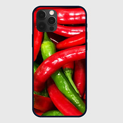 Чехол для iPhone 12 Pro Жгучие перцы, цвет: 3D-черный