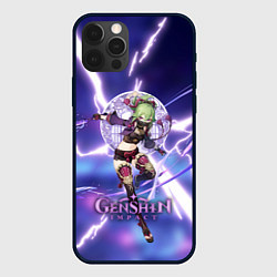 Чехол для iPhone 12 Pro Genshin Impact Kuki Shinobu, цвет: 3D-черный