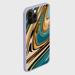 Чехол для iPhone 12 Pro Маскировочный мраморный принт, цвет: 3D-светло-сиреневый — фото 2