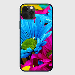 Чехол для iPhone 12 Pro Ромашки Pattern, цвет: 3D-черный