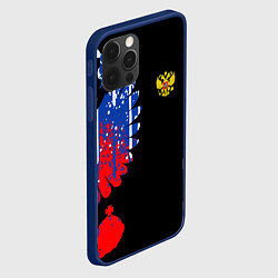 Чехол для iPhone 12 Pro Герб russia, цвет: 3D-тёмно-синий — фото 2