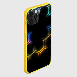 Чехол для iPhone 12 Pro Геометрический узор Neon, цвет: 3D-желтый — фото 2