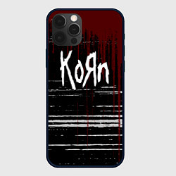 Чехол для iPhone 12 Pro KoЯn Корн потеки, цвет: 3D-черный