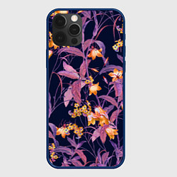 Чехол для iPhone 12 Pro Цветы Колокольчики, цвет: 3D-тёмно-синий
