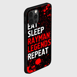 Чехол для iPhone 12 Pro Eat Sleep Rayman Legends Repeat Брызги, цвет: 3D-черный — фото 2