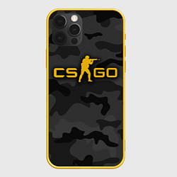 Чехол для iPhone 12 Pro Counter-Strike Камуфляж Тёмные Воды, цвет: 3D-желтый