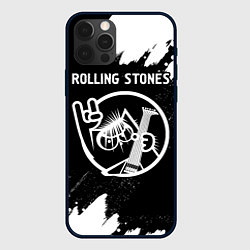 Чехол для iPhone 12 Pro Rolling Stones - КОТ - Краска, цвет: 3D-черный