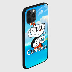 Чехол для iPhone 12 Pro Cuphead сердитая чашечка, цвет: 3D-черный — фото 2