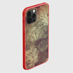 Чехол для iPhone 12 Pro Цветы картина маслом, цвет: 3D-красный — фото 2