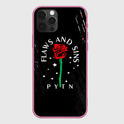 Чехол для iPhone 12 Pro Payton Moormeie pattern rose, цвет: 3D-малиновый