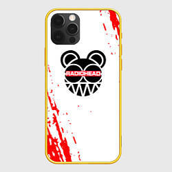 Чехол для iPhone 12 Pro Radiohead радиоголова logo, цвет: 3D-желтый