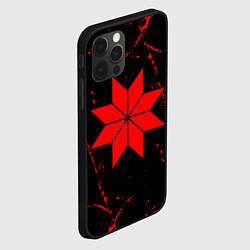 Чехол для iPhone 12 Pro СИМВОЛЫ РУСИ - АЛАТЫРЬ - Гранж, цвет: 3D-черный — фото 2