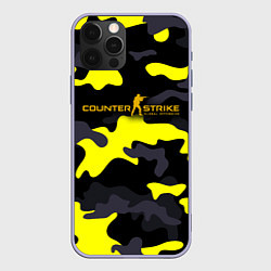 Чехол для iPhone 12 Pro Counter-Strike Global Offensive Камуфляж Чёрно-Жёл, цвет: 3D-светло-сиреневый