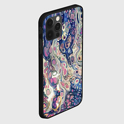 Чехол для iPhone 12 Pro Не смешавшиеся краски abstract pattern, цвет: 3D-черный — фото 2