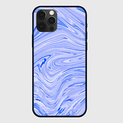 Чехол для iPhone 12 Pro Abstract lavender pattern, цвет: 3D-черный