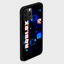 Чехол для iPhone 12 Pro ROBLOX неоновые кубики, цвет: 3D-черный — фото 2