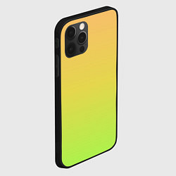 Чехол для iPhone 12 Pro GRADIEND YELLOW-GREEN, цвет: 3D-черный — фото 2