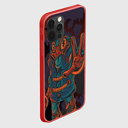 Чехол для iPhone 12 Pro Токсичная лягуха, цвет: 3D-красный — фото 2