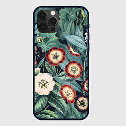 Чехол для iPhone 12 Pro Цветы Полуночные, цвет: 3D-черный