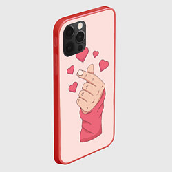 Чехол для iPhone 12 Pro Жест Хани сердце из EXID, цвет: 3D-красный — фото 2
