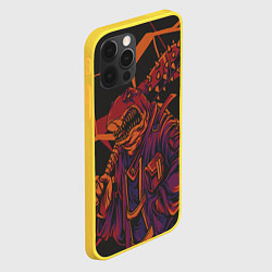 Чехол для iPhone 12 Pro Злая акула с булавой, цвет: 3D-желтый — фото 2
