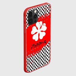 Чехол для iPhone 12 Pro Чёрный клевер black clover паттерн, цвет: 3D-красный — фото 2
