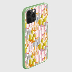 Чехол для iPhone 12 Pro Абстрактные узоры цветы, цвет: 3D-салатовый — фото 2