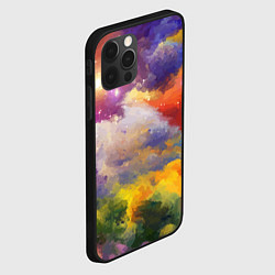 Чехол для iPhone 12 Pro Красочный горный пейзаж Грузия Colorful mountain l, цвет: 3D-черный — фото 2