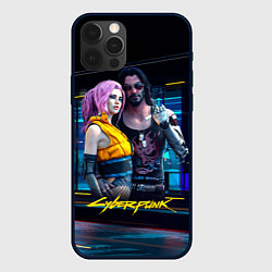 Чехол для iPhone 12 Pro Johnny и Vi Girl Cyberpunk2077, цвет: 3D-черный