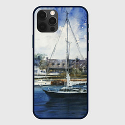 Чехол для iPhone 12 Pro Во французской гавани, цвет: 3D-черный