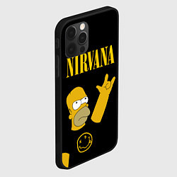 Чехол для iPhone 12 Pro NIRVANA ГОМЕР СИМПСОН, SIMPSONS, цвет: 3D-черный — фото 2