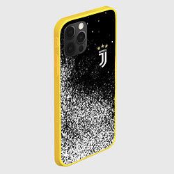 Чехол для iPhone 12 Pro Ювентус juventus Белые брызги, цвет: 3D-желтый — фото 2