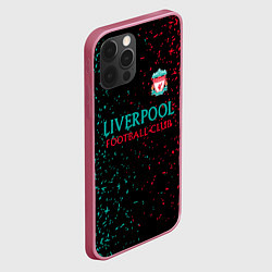 Чехол для iPhone 12 Pro Ливерпуль брызги красок, цвет: 3D-малиновый — фото 2