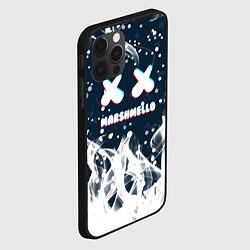 Чехол для iPhone 12 Pro Marshmello белый огонь, цвет: 3D-черный — фото 2