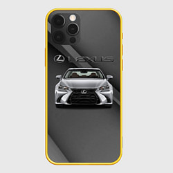 Чехол для iPhone 12 Pro Lexus auto, цвет: 3D-желтый