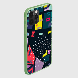 Чехол для iPhone 12 Pro Абстракционизм Геометрические Формы и Фигуры, цвет: 3D-салатовый — фото 2