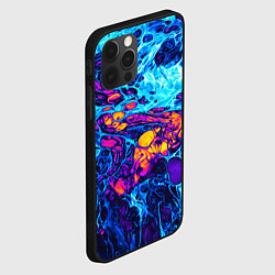 Чехол для iPhone 12 Pro Взрыв Неона Fluid Explosion Неон, цвет: 3D-черный — фото 2