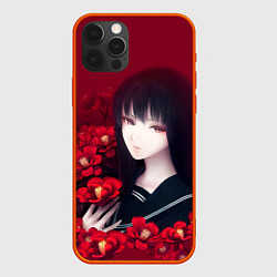 Чехол для iPhone 12 Pro Anime Camellia Аниме Красная Камелия, цвет: 3D-красный