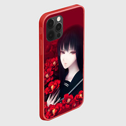 Чехол для iPhone 12 Pro Anime Camellia Аниме Красная Камелия, цвет: 3D-красный — фото 2