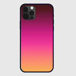 Чехол для iPhone 12 Pro Оранжево-пурпурный градиент, цвет: 3D-черный